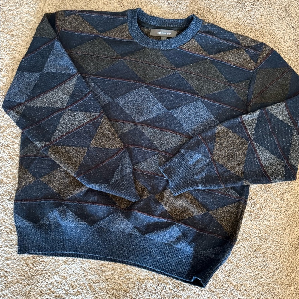 Men's XL Geometric Crewneck Grandpa Sweater